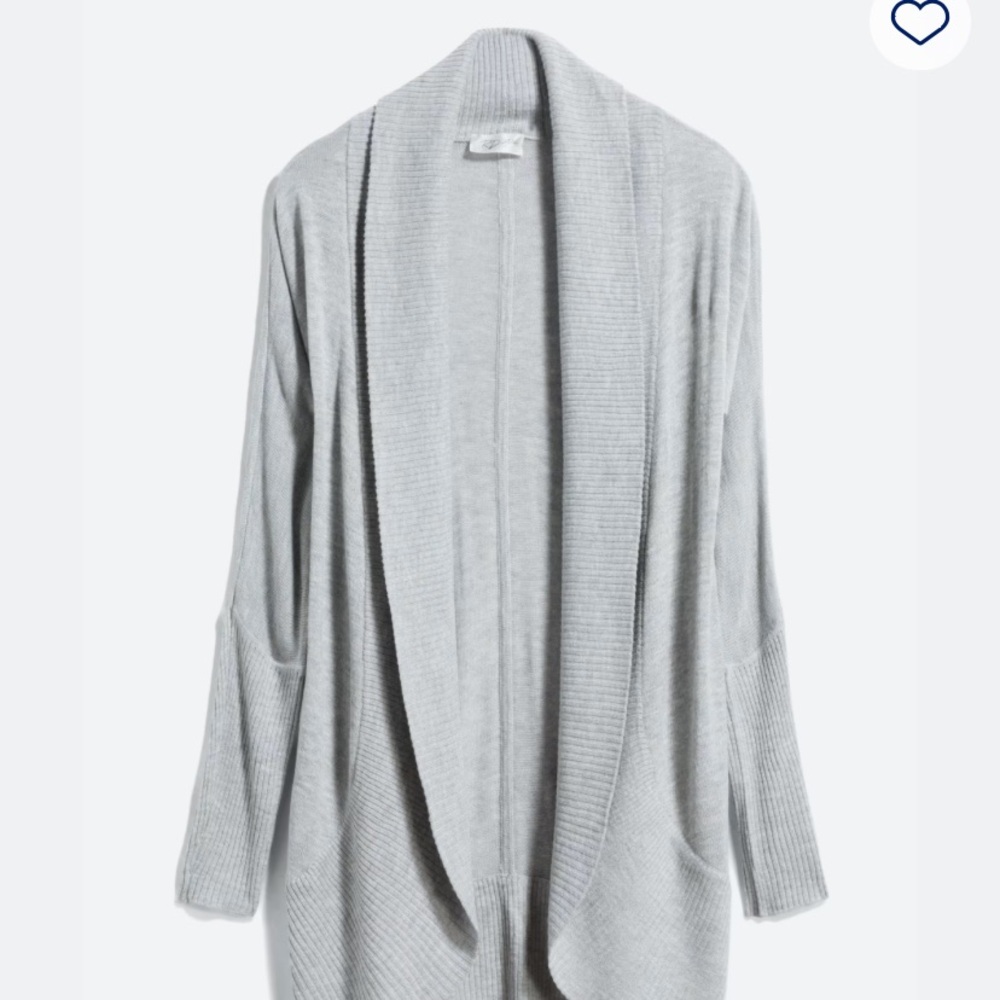 RD Style Light Gray Open Cardigan